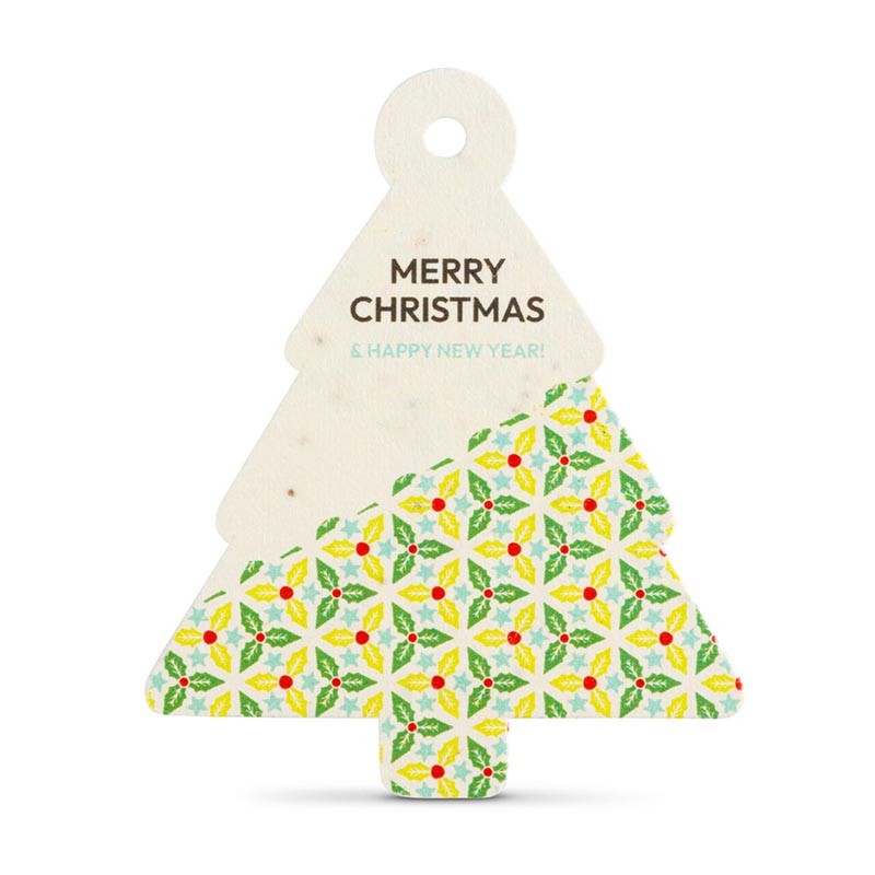 Christmas Tree Shaped Seed Paper Decoration
